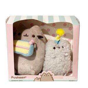 Gund Pusheen And Stormy Birthday Collector Set Of 2 Plush NEW IN BOX